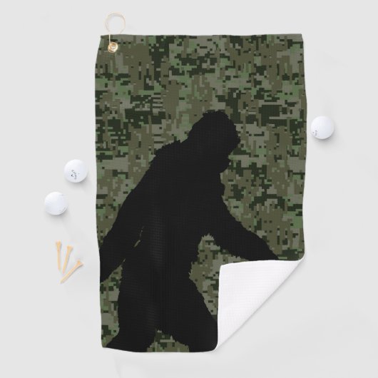 Sasquatch Bigfoot Silhouette Squatchin Golfhanddoek (Insitu)
