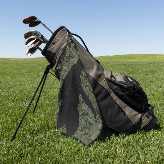 Sasquatch Bigfoot Silhouette Squatchin Golfhanddoek (Groen)