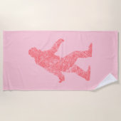 Sasquatch Bigfoot Silhouette Squatchin Strandlaken (Voorkant)