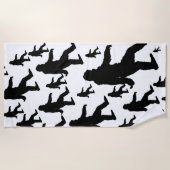 Sasquatch Bigfoot Silhouette Squatchin Strandlaken (Voorkant)