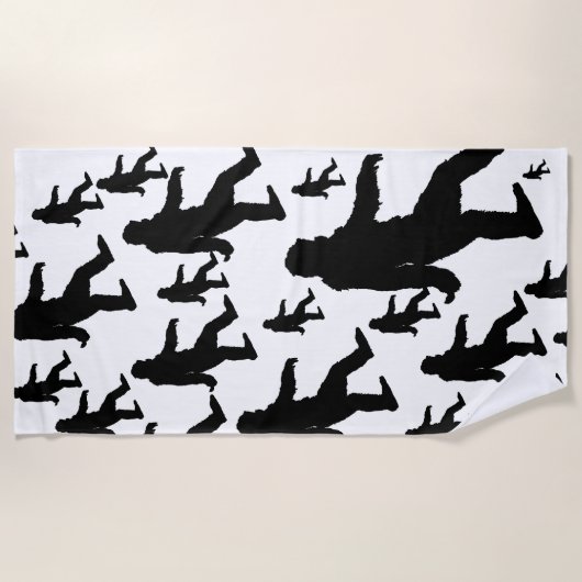 Sasquatch Bigfoot Silhouette Squatchin Strandlaken (Voorkant)