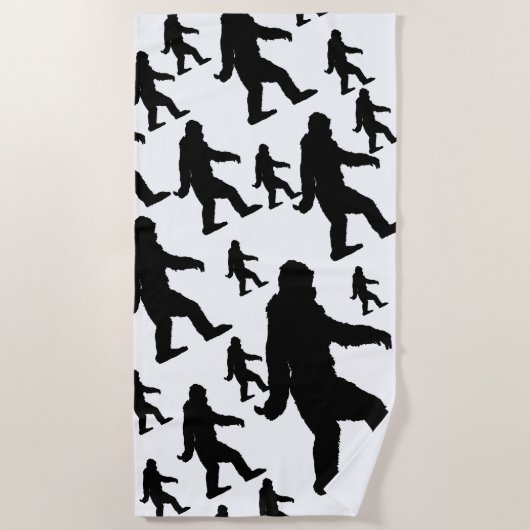 Sasquatch Bigfoot Silhouette Squatchin Strandlaken (Voorkant)