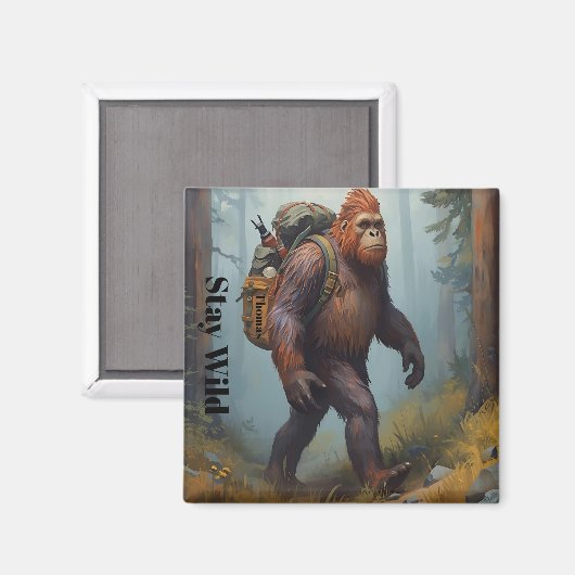 Sasquatch Bigfoot sticker Magnet (Voorkant / Achterkant)