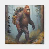 Sasquatch Bigfoot sticker Magnet (Voorkant)