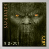SASQUATCH, BIGFOOTPrint, het Papier van het Poster (Voorkant)