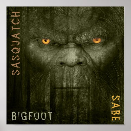 SASQUATCH, BIGFOOTPrint, het Papier van het Poster (Voorkant)