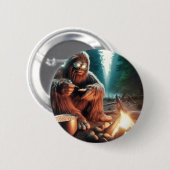 Sasquatch bij het kampvuur ronde button 5,7 cm (Voorkant /achterkant)