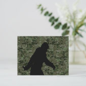 Sasquatch Black Silhouette Digital Camouflage Briefkaart (Staand voorkant)