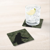 Sasquatch Black Silhouette Digital Camouflage Kartonnen Onderzetters (Insitu)