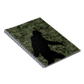 Sasquatch Black Silhouette Digital Camouflage Notitieboek (Rechterzijde)