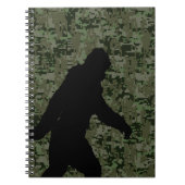 Sasquatch Black Silhouette Digital Camouflage Notitieboek (Voorkant)