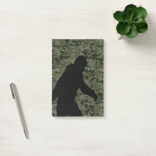 Sasquatch Black Silhouette Digital Camouflage Post-it® Notes (Kantoor)