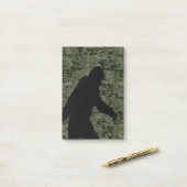 Sasquatch Black Silhouette Digital Camouflage Post-it® Notes (Op bureau)