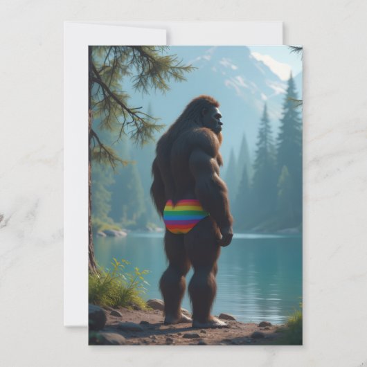 Sasquatch bloei feestdagenkaart (Voorkant)