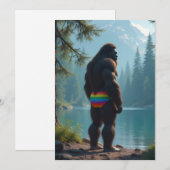 Sasquatch bloei feestdagenkaart (Voorkant / Achterkant)
