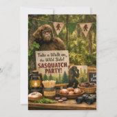 Sasquatch Bosverkenner Bigfoot Themafeest Kaart (Achterkant)