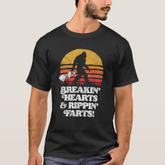 Sasquatch Breakin Harten Rippin Scheten Grappig Bi T-shirt