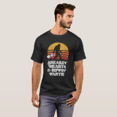 Sasquatch Breakin Harten Rippin Scheten Grappig Bi T-shirt (Voorkant volledig)