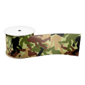 Sasquatch Camouflage Patroon Bigfoot Party Satijnen Lint (Spoel)