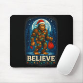 Sasquatch Christmas Lights Holiday Believe  Muismat (Met muis)