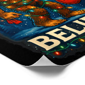 Sasquatch Christmas Lights Holiday Believe  Poster (Hoek)