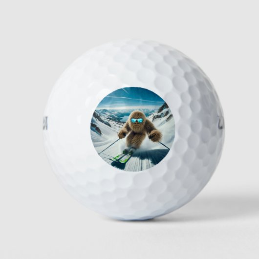 Sasquatch de Skiër Golfballen (Voorkant)