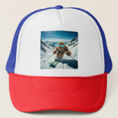Sasquatch de Skiër Trucker Pet (Voorkant)