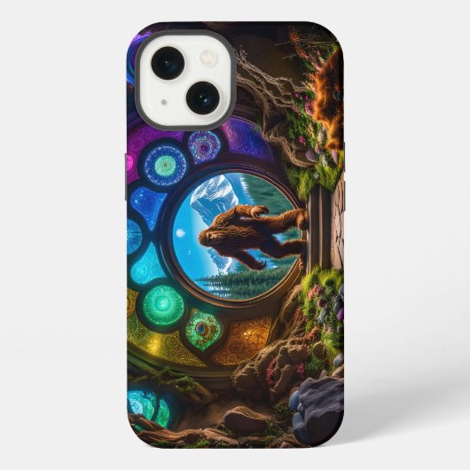 Sasquatch Dimensionaal Portaal iPhone Hoesje (Achterkant)