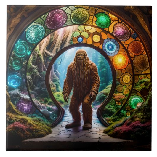 Sasquatch Dimensional Portal Tegeltje (Voorkant)
