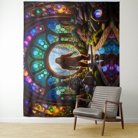 Sasquatch Dimensional Portal Wandkleed (In situ)