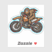 Sasquatch Dirt Bike Offroad Vinyl Sticker (Vel)