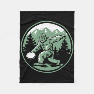 Sasquatch Disc Golf Outdoor Dge Disc Golfing Bigfo Fleece Deken