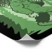 Sasquatch Disc Golf Sket Forest Grappige Frisbee  Poster (Hoek)