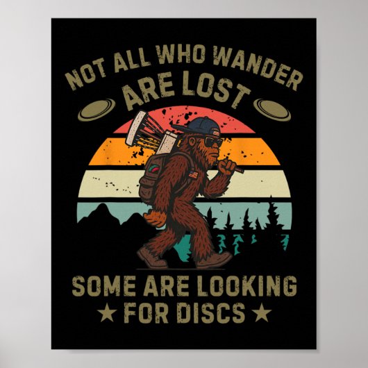 Sasquatch Disc Golfer Grappige Disc Golf _2  Poster (Voorkant)