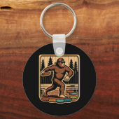 Sasquatch Disc Golfer Grappige Disc Golf Sleutelhanger (Voorkant)