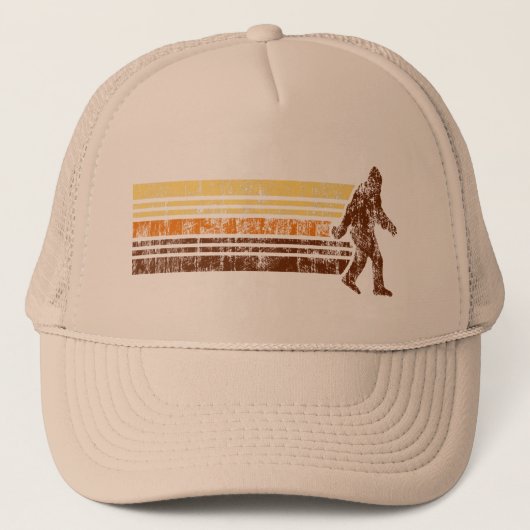 Sasquatch Distress  Retro Trucker Hat Trucker Pet (Voorkant)