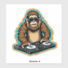 Sasquatch DJ Vinyl Sticker