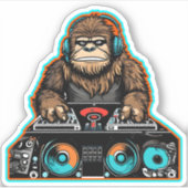 Sasquatch DJ Vinyl Sticker (Voorkant)