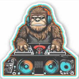 Sasquatch DJ Vinyl Sticker