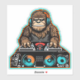 Sasquatch DJ Vinyl Sticker