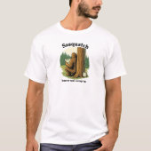 Sasquatch echte kamperen t-shirt (Voorkant)