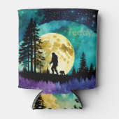 Sasquatch en Beer op de berg *personaliseren* Blikjeskoeler (Voorkant)