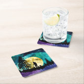 Sasquatch en Beer op de berg *personaliseren* Kartonnen Onderzetters (Insitu)