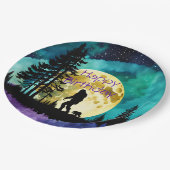 Sasquatch en Beer op de berg *personaliseren* Papieren Bordje (Gekanteld)