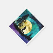 Sasquatch en Beer op de berg *personaliseren* Servet (Hoek)