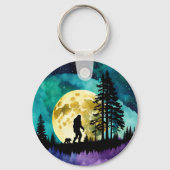 Sasquatch en Beer op de berg *personaliseren* Sleutelhanger (Achterkant)