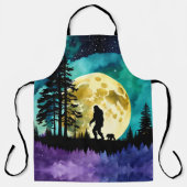 Sasquatch en Beer op de berg Schort (Voorkant)