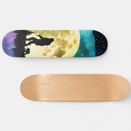 Sasquatch en Beer wandelen op de berg Persoonlijk Skateboard (Horizontaal)