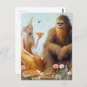 Sasquatch en de Fairy Pizza datum Briefkaart (Voorkant / Achterkant)