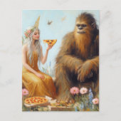 Sasquatch en de Fairy Pizza datum Briefkaart (Voorkant)